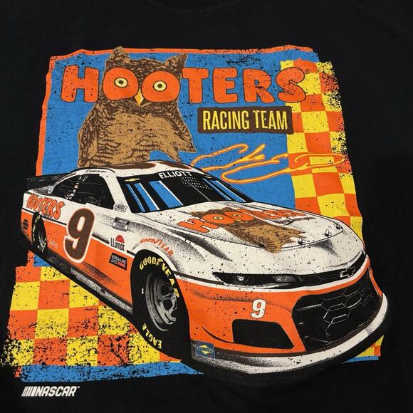 VTG Hooters Hendrick  Racing Tee XXL 1992 Nascar Winston Cup Single Stitch USA - Picture 2 of 5